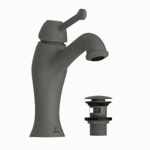 Picture of Single lever basin mixer with click clack waste - Graphite