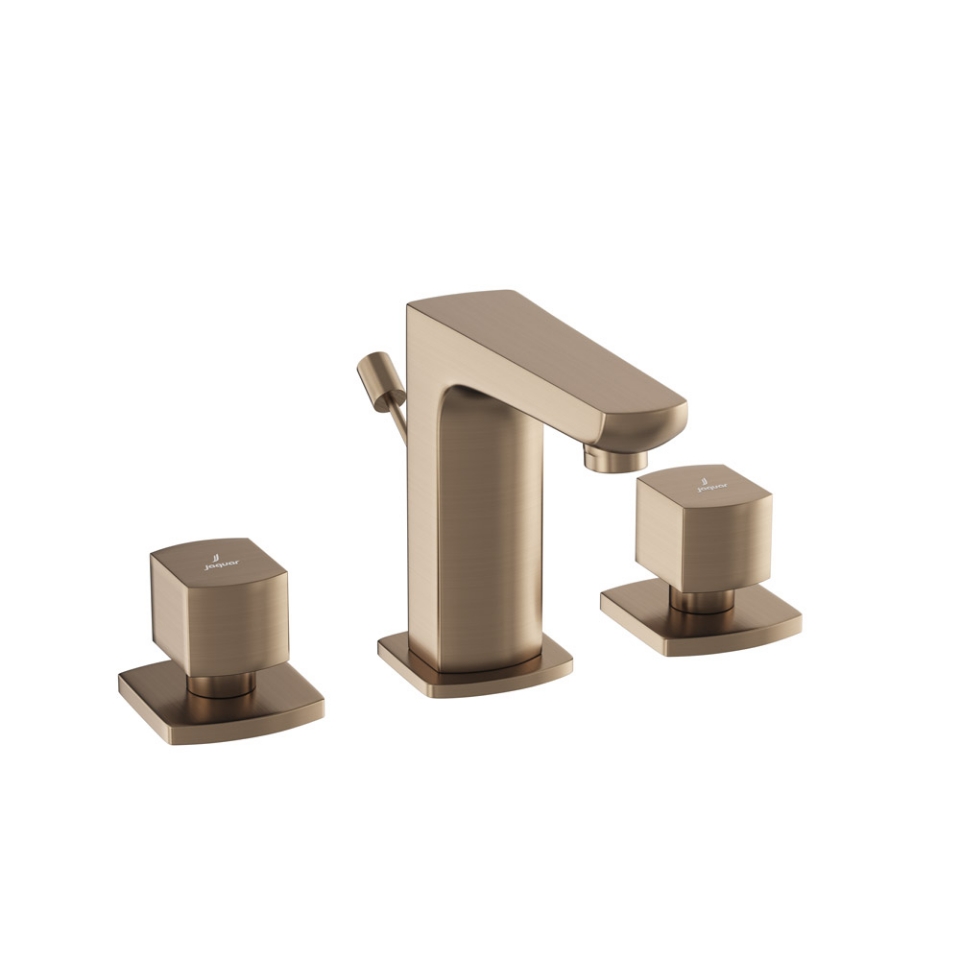Picture of 3 Hole Basin Mixer with Popup Waste - Gold Dust