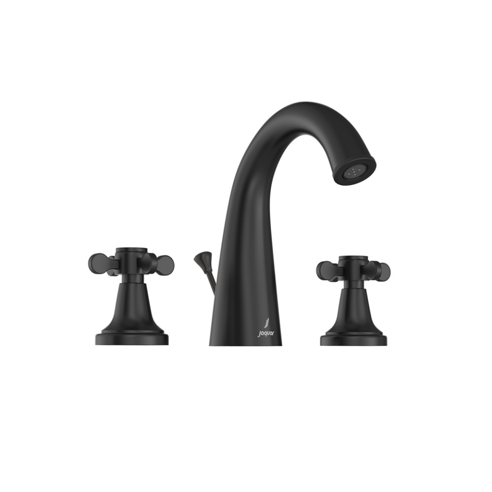 Picture of 3 hole Basin Mixer with Popup waste - Black Matt