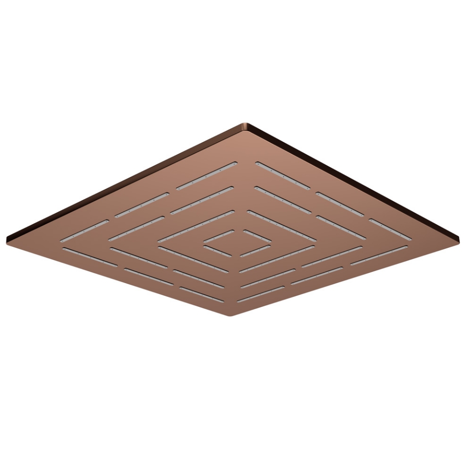 Picture of Square Shape Maze Overhead Shower - Blush Gold PVD