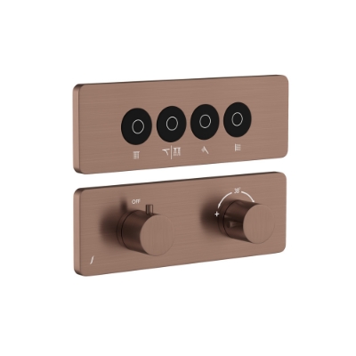 Picture of Exposed Part Kit of CLOUD Touch Shower System with 4 outlets - Antique Copper