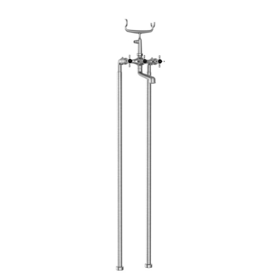 Picture of Bath & Shower Mixer with Telephone Shower Crutch - Stainless Steel