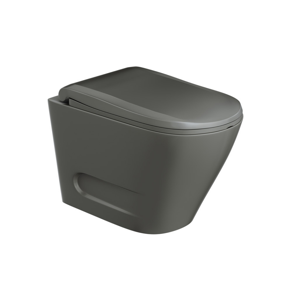 Picture of Rimless Blind Installation Wall Hung WC - Grey Matt