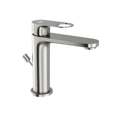 Picture of Single Lever Basin Mixer with Popup Waste - Stainless Steel